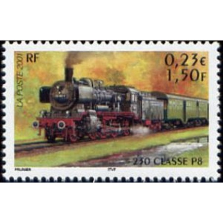 France Yvert Num 3414 ** Train locomotive en 2001