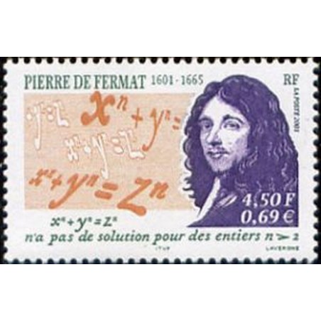 France Yvert Num 3420 ** Mathematique en 2001