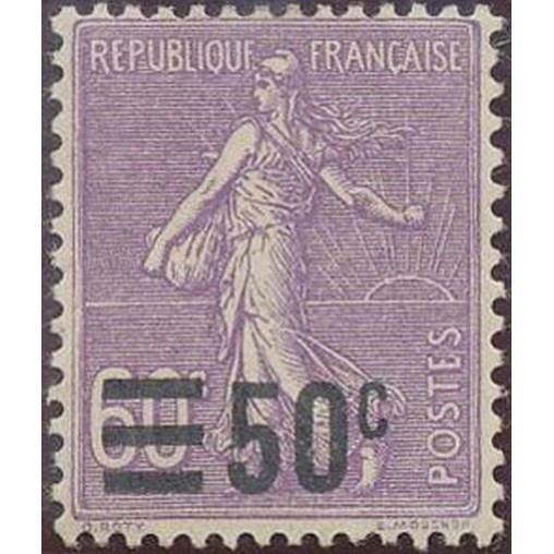 France num Yvert 223 ** MNH Semeuse surchargé Année 1926