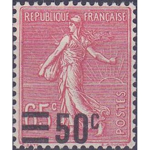 France num Yvert 224 ** MNH Semeuse surchargé Année 1926