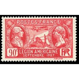 France num Yvert 244 ** MNH Legion Americaine Washigton et Lafayette Année 1927