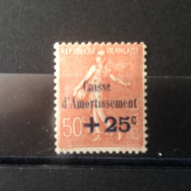 France num Yvert 250 ** MNH Caisse d'amortissement Semeuse  Année 1928