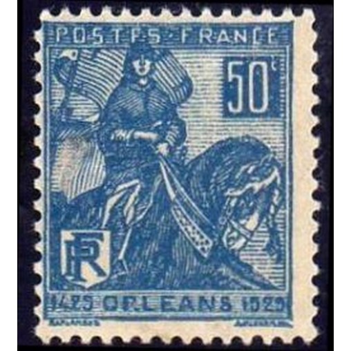France num Yvert 257 ** MNH Jeanne D'arc Cheval Année 1929