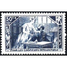France num Yvert 307 ** MNH Chomeurs intellectuels Année 1935