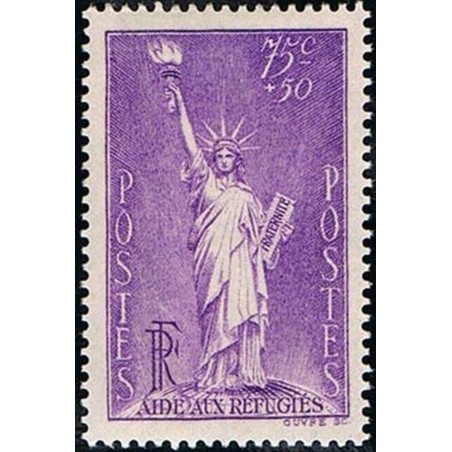 France num Yvert 309 ** MNH Statue de la liberté Bartholdi Année 1936