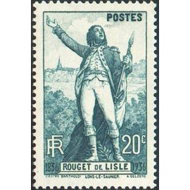 France num Yvert 314 ** MNH Claude Rouget de Lisle Marseillaise Année 1936