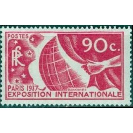 France num Yvert 326 ** MNH Exposition internationnal de Paris Année 1936
