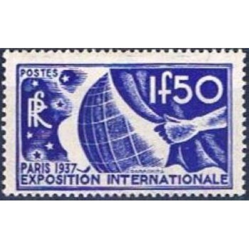 France num Yvert 327 ** MNH Exposition internationnal de Paris Année 1936