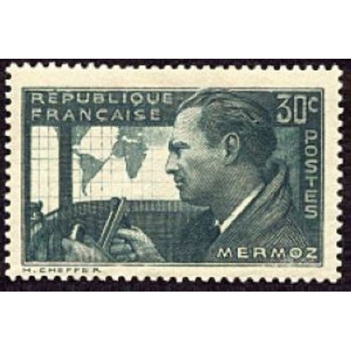 France num Yvert 337 ** MNH Jean Mermoz Année 1937