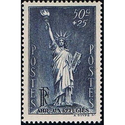France num Yvert 352 ** MNH Liberté Bartholdi Année 1937