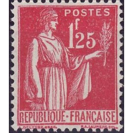 France num Yvert 370 ** MNH Paix Année 1937