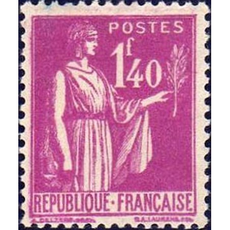 France num Yvert 371 ** MNH Paix Année 1937