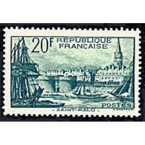 France num Yvert 394 ** MNH Port de st malo Année 1938