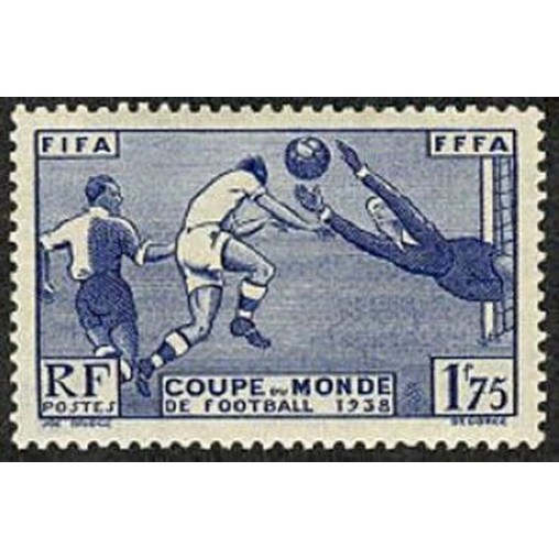 France num Yvert 396 ** MNH Football  Coupe  Année 1938