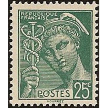France num Yvert 411 ** MNH Mercure Année 1938