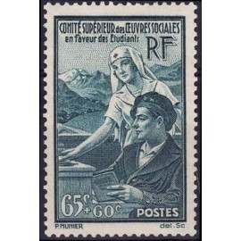 France num Yvert 417 ** MNH infirmiere Année 1938