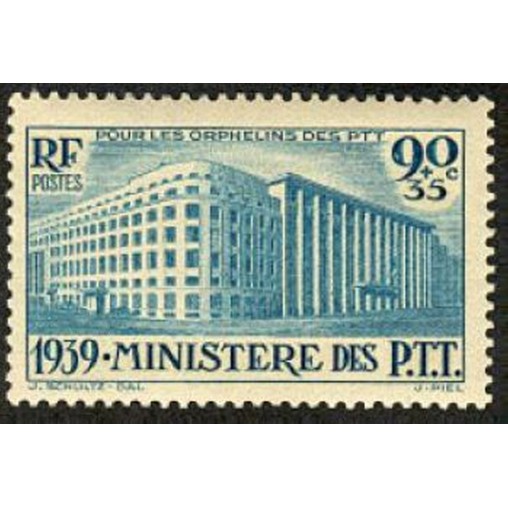 France num Yvert 424 ** MNH PTT Paris Année 1939