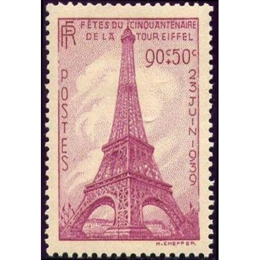 France num Yvert 429 ** MNH Tour eiffel Année 1939