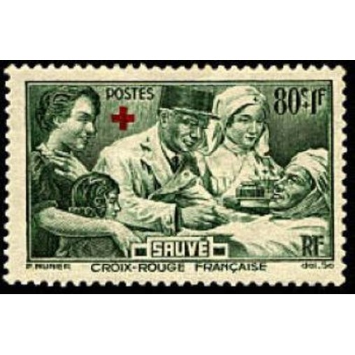 France num Yvert 459 ** MNH Croix rouge Année 1940
