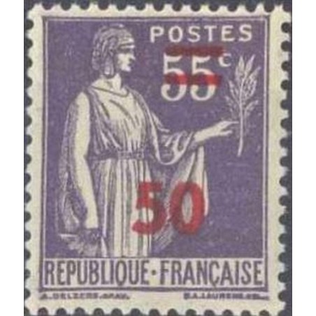 France num Yvert 478 ** MNH surchargé Paix Année 1941