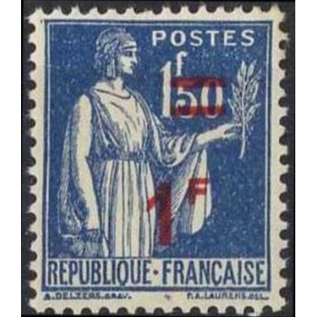 France num Yvert 485 ** MNH surchargé Paix Année 1941