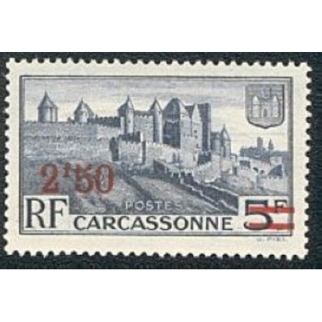 France num Yvert 490 ** MNH Carcassonne surchgé Année 1941