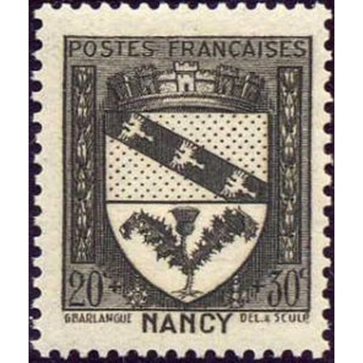 France num Yvert 526 ** MNH Armoirie Nancy Année 1941