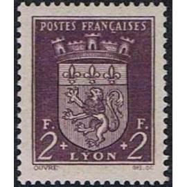 France num Yvert 533 ** MNH Armoirie Lyon Année 1941