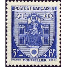 France num Yvert 536 ** MNH Armoirie Montpellier Année 1941