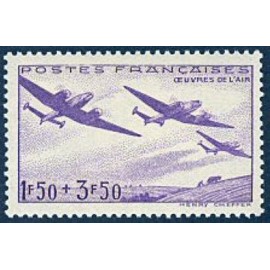 France num Yvert 540 ** MNH Avion  Année 1942