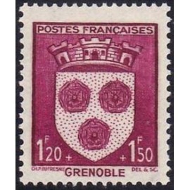 France num Yvert 557 ** MNH Armoiries  Grenoble Année 1942