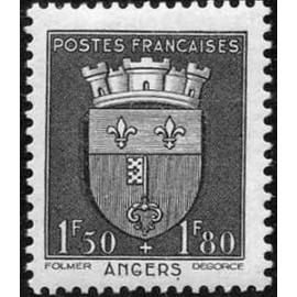 France num Yvert 558 ** MNH Armoiries  Angers Année 1942