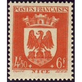 France num Yvert 563 ** MNH Armoiries Nice Année 1942