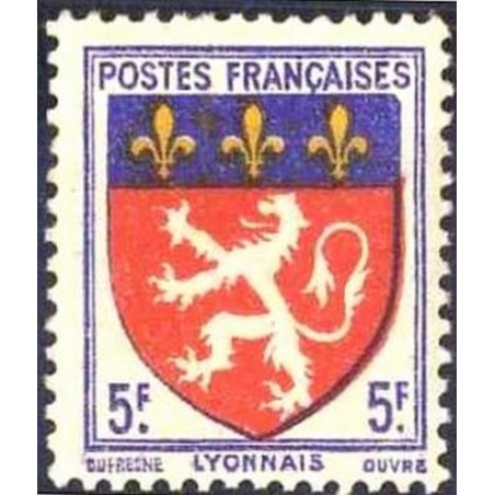 France num Yvert 572 ** MNH Armoiries Lyon Année 1943