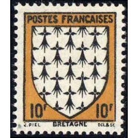 France num Yvert 573 ** MNH Armoiries Bretagne Année 1943