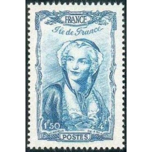 France num Yvert 595 ** MNH Coiffe Ile de France Année 1943