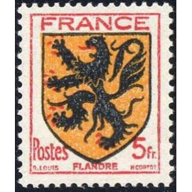 France num Yvert 602 ** MNH Armoiries Flandre Année 1944